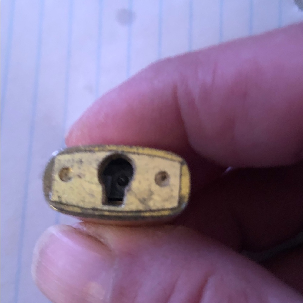 Louis Vuitton Gold Padlock and Key Keychain Set - Picture 9 of 9
